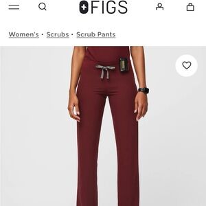 Figs Women's scrub pants - Deep Burgundy